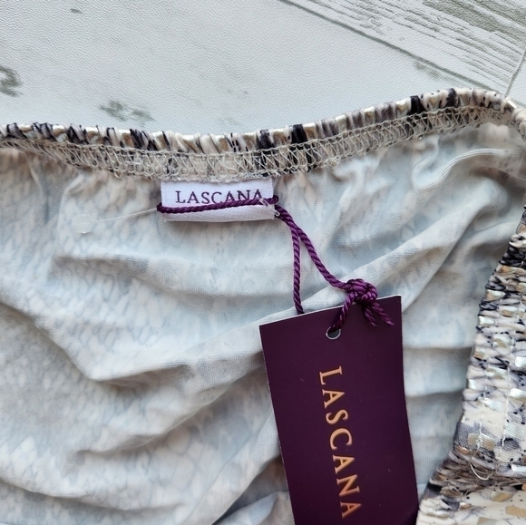 LASCANA Gray Foil Snake-Print Miniskirt Size 6 NWT - Picture 12 of 14